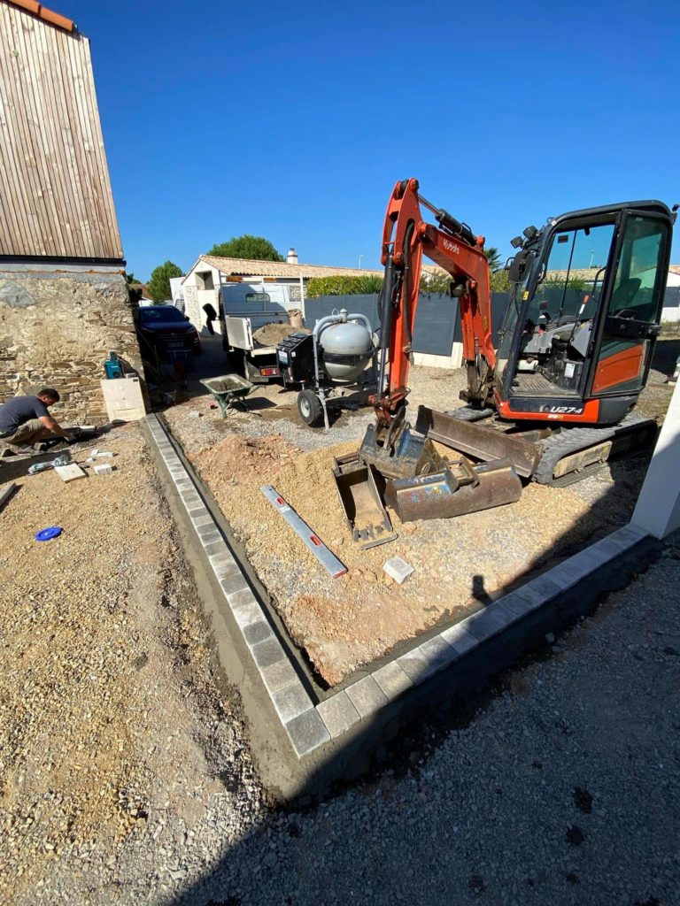 Terrassement à La tranche sur mer
